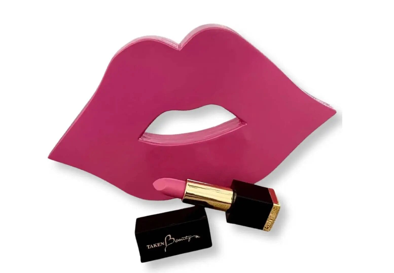 A pink lipstick and a red lip stick