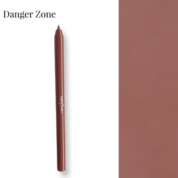 A brown pencil with a white background