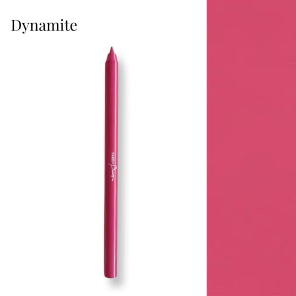 A pink pencil with the word dynamite on it.