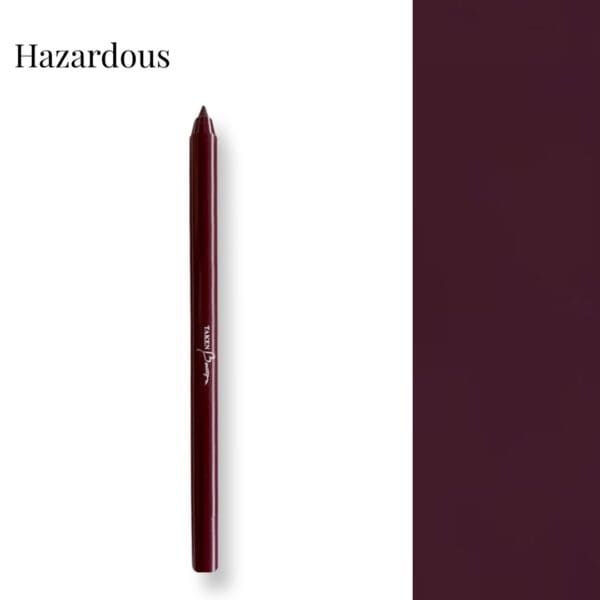 A close up of a pencil with the word hazardous on it