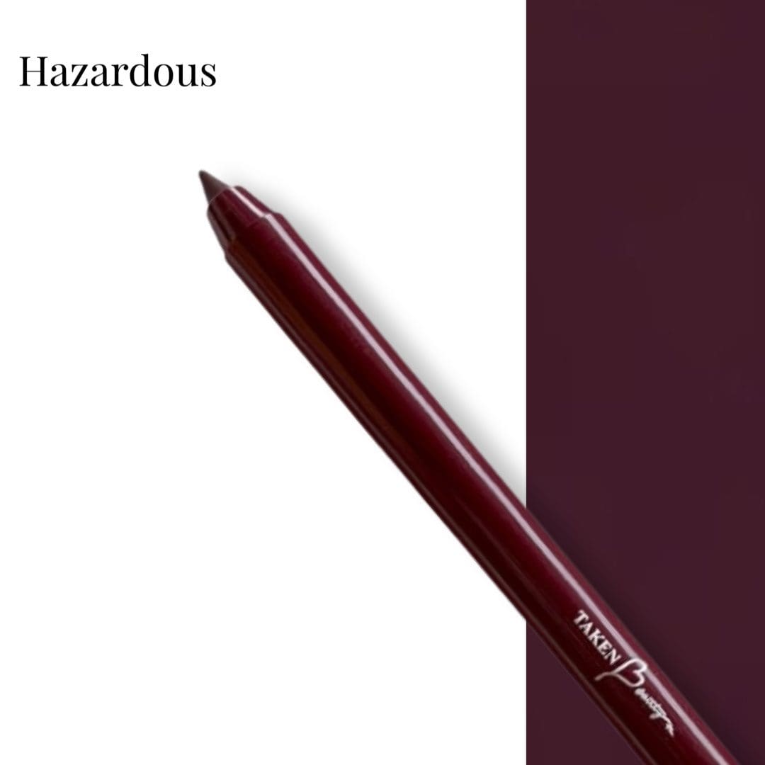 A close up of a pencil with the word hazardous written underneath it
