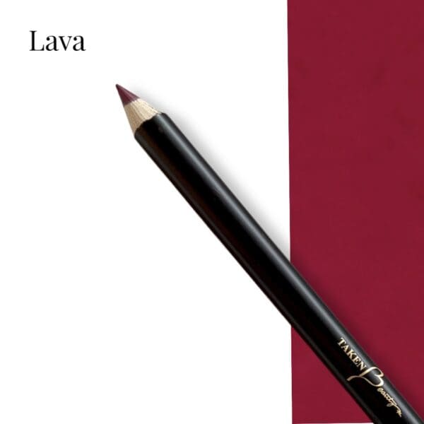 A close up of a pencil with the word lava underneath it
