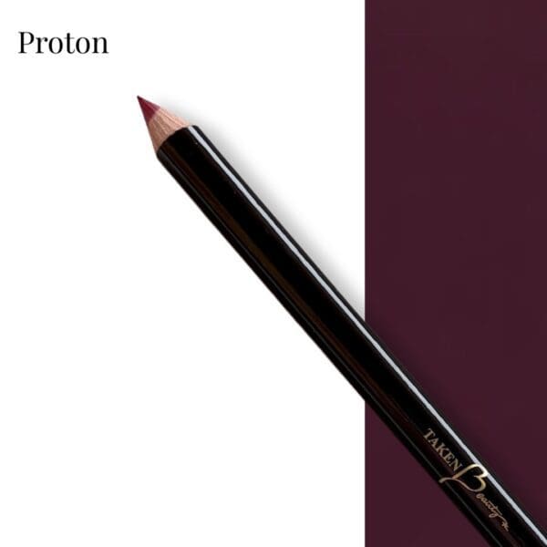 A close up of a pencil with the word proton written underneath it