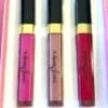 Three lipsticks are shown in a row.